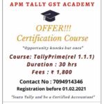 Certification Course – TallyPrime