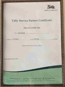 Read more about the article Tally Certificate